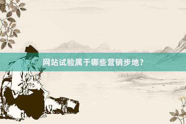 网站试验属于哪些营销步地？