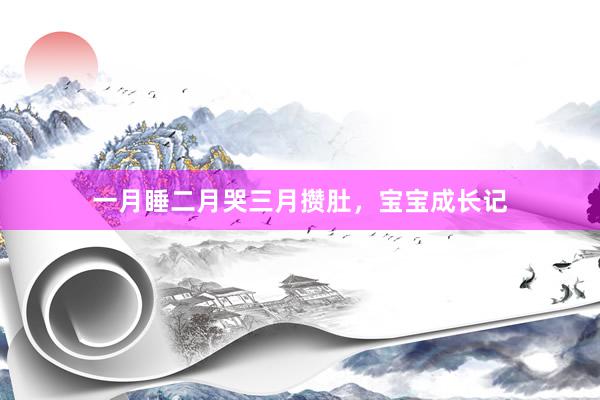 一月睡二月哭三月攒肚，宝宝成长记
